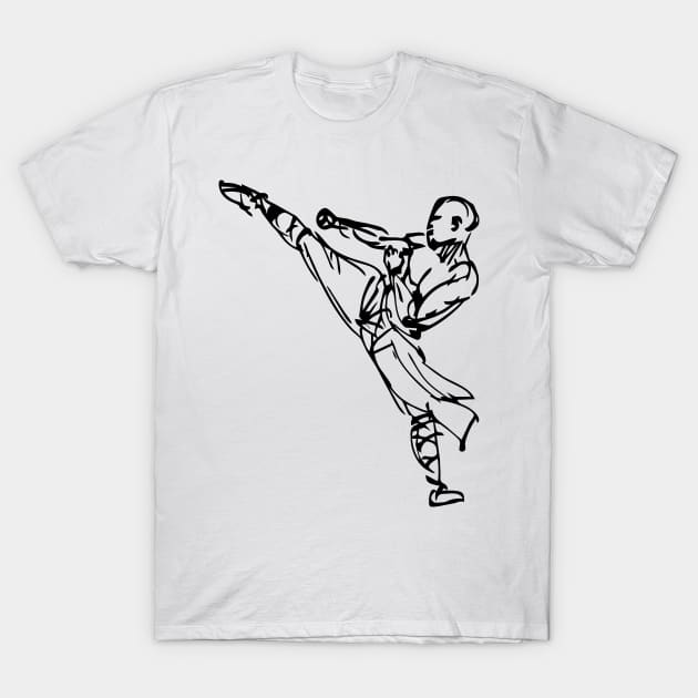 mixed martial art - Shaolin high kick T-Shirt by Nikokosmos